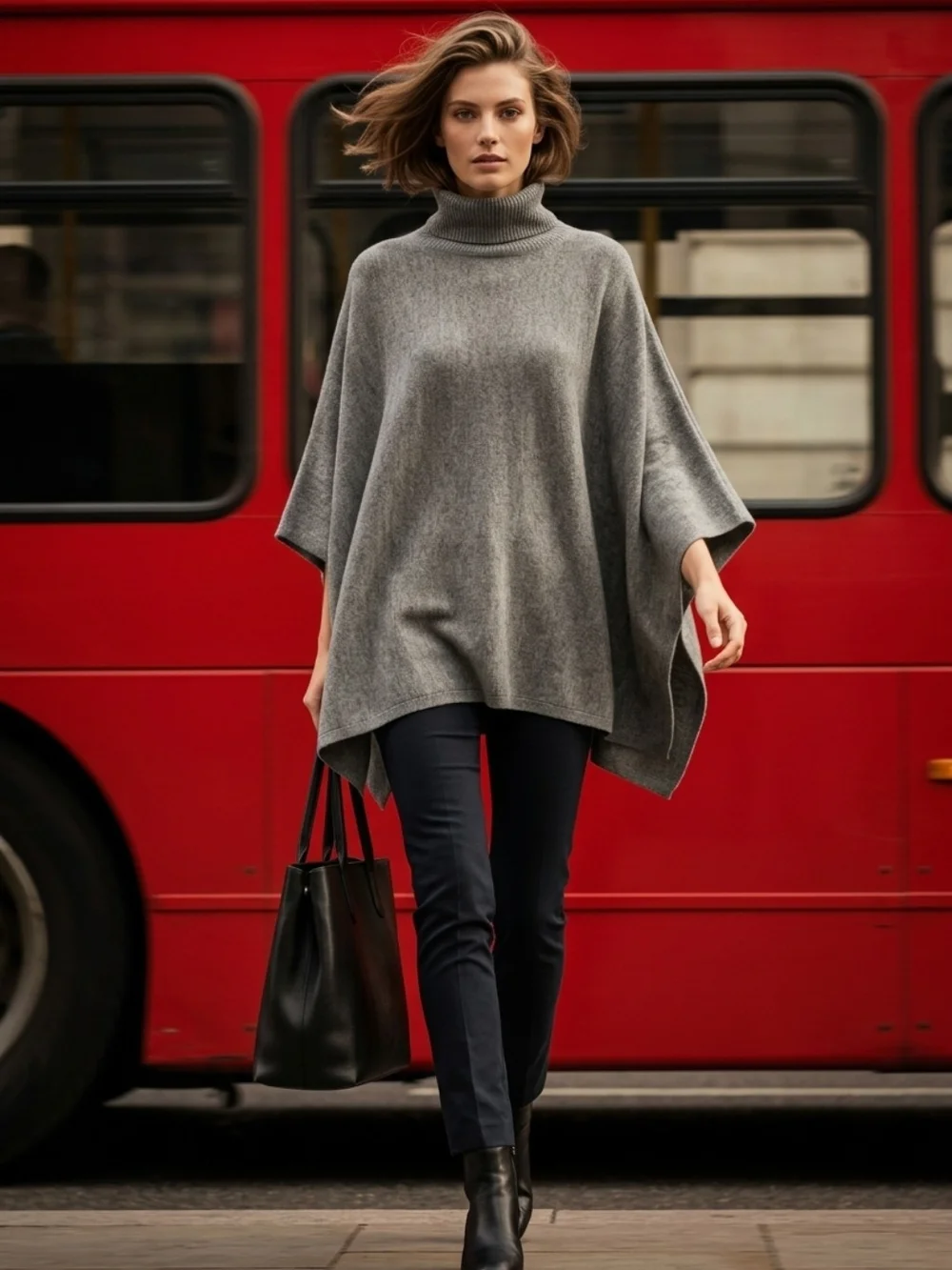 Ann Taylor Wool Turtle Neck Poncho size xs/s